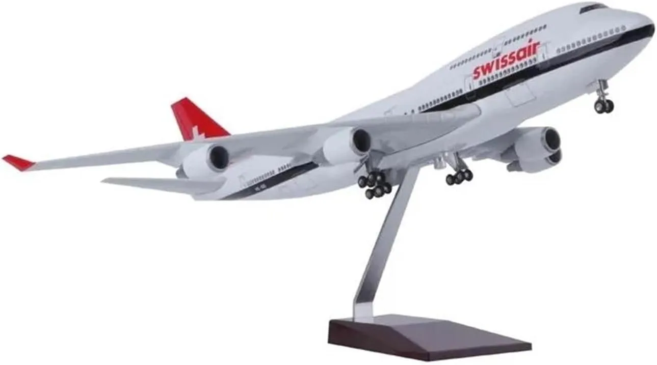 1 150 Scale for Airplane Model B747 Swissair Model Aircraft Resin Airplane Airbus with Wheel Landing Gear for Collection(No loght)