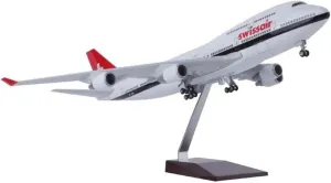 1 150 Scale for Airplane Model B747 Swissair Model Aircraft Resin Airplane Airbus with Wheel Landing Gear for Collection(No loght)