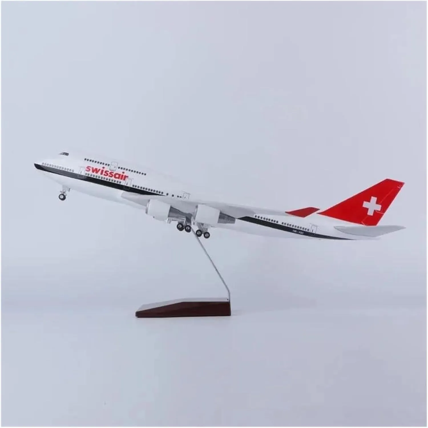 1 150 Scale for Airplane Model B747 Swissair Model Aircraft Resin Airplane Airbus with Wheel Landing Gear for Collection(No loght)