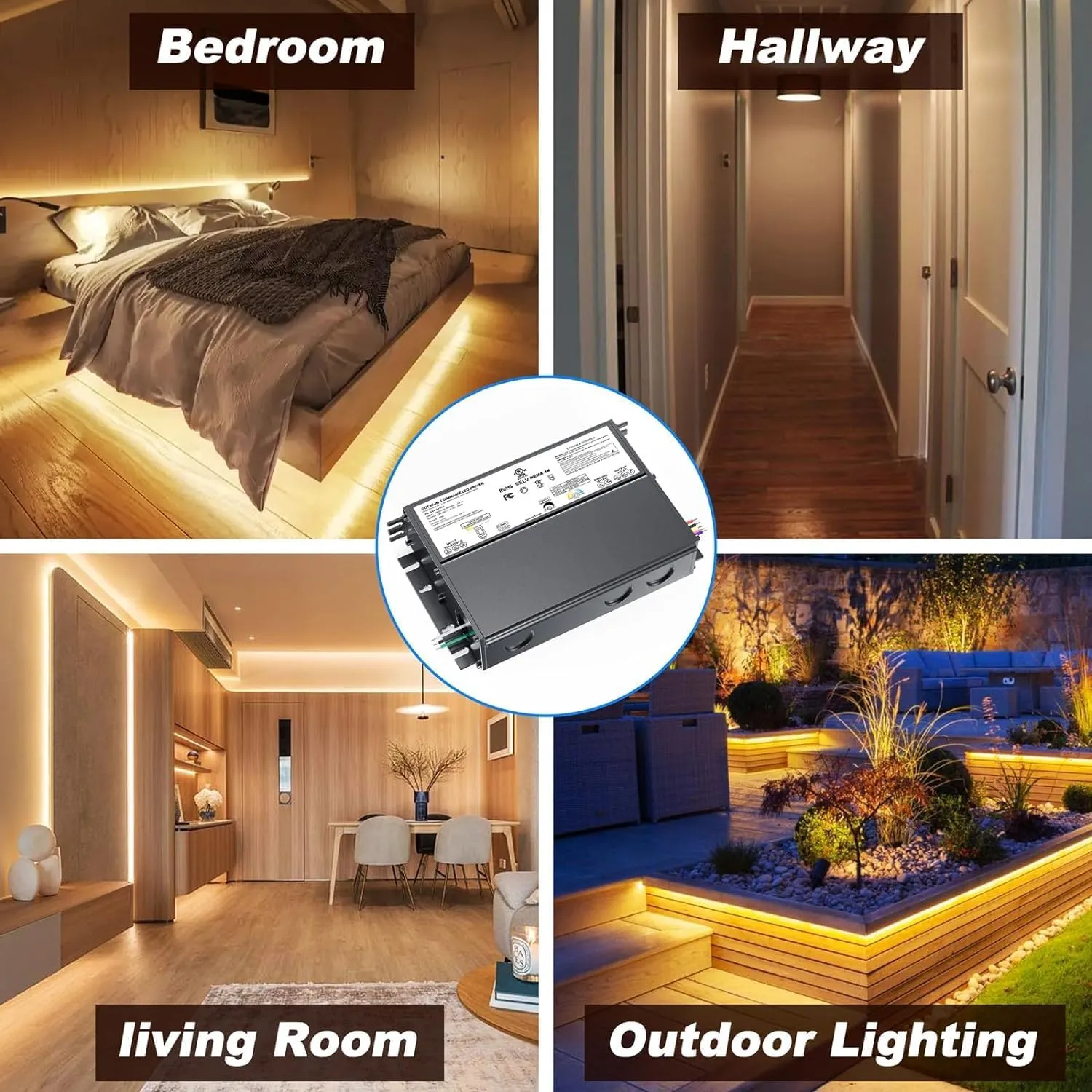 100W 24V Dimmable LED Driver with 10 Modes for All Lutron & Levition Dimmer, Warm White to Cool 2700K-6000K Colors Dimmable, TRIAC/0-10V/1-10V/10V PWM/RX AC to DC Lighting Power Supply Transformer