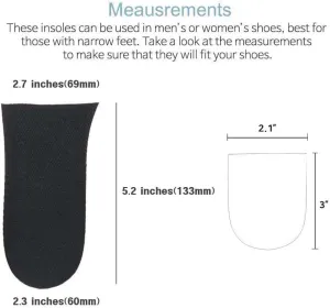 12mm(1/2 Inch) Limb Leg Length Discrepancies LLD Heel Inserts Insoles (2 Medium Lefts) Black