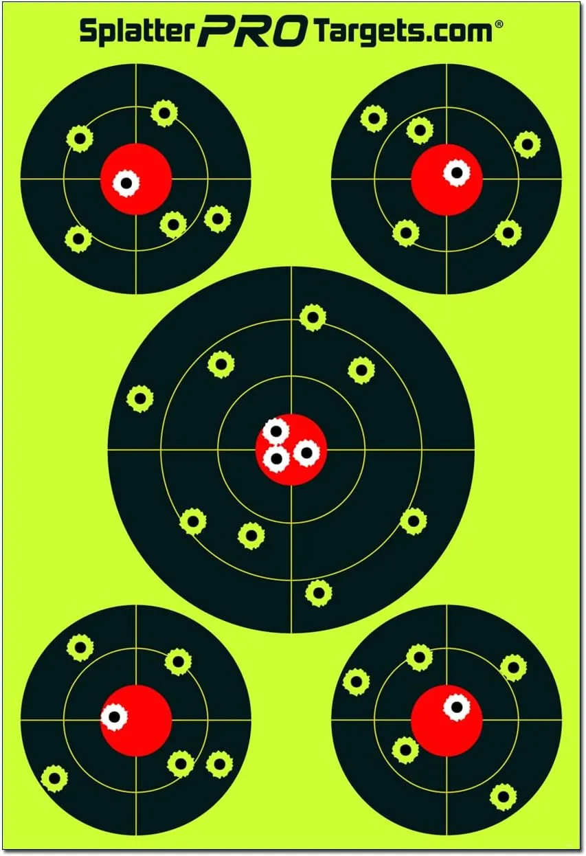 12x18 Splatter Targets. Shots Burst with a Bright Splatter Upon Impact. Instantly See Your Shots!