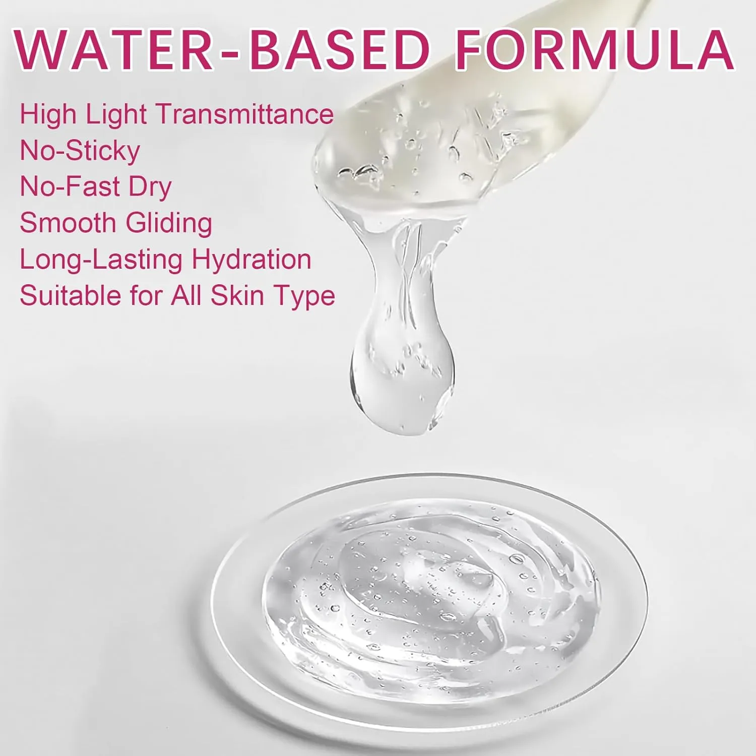 2.5L Large Conductive Gel for Microcurrent Facial Device, Radio Frequency Laser Hair Removal Cooling Gel, Sulfate & Phthalate-Free, Sodium Hyaluronate, Ceramide AP for Skin Soothing Hydrating