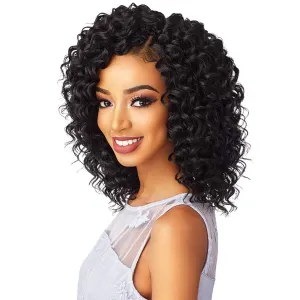3 PACKS/LOT Sensationnel Synthetic Hair Crochet Braids Lulutress 2X Deep Twist 8" (1B)