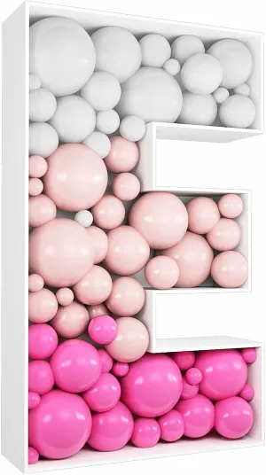 3FT Tall Mosaic Balloon Frame Letters Big Marquee Light Up Letters DIY Kit for Birthday Party Wedding Backdrop Decor Letter E Pre-Cut Foam Board