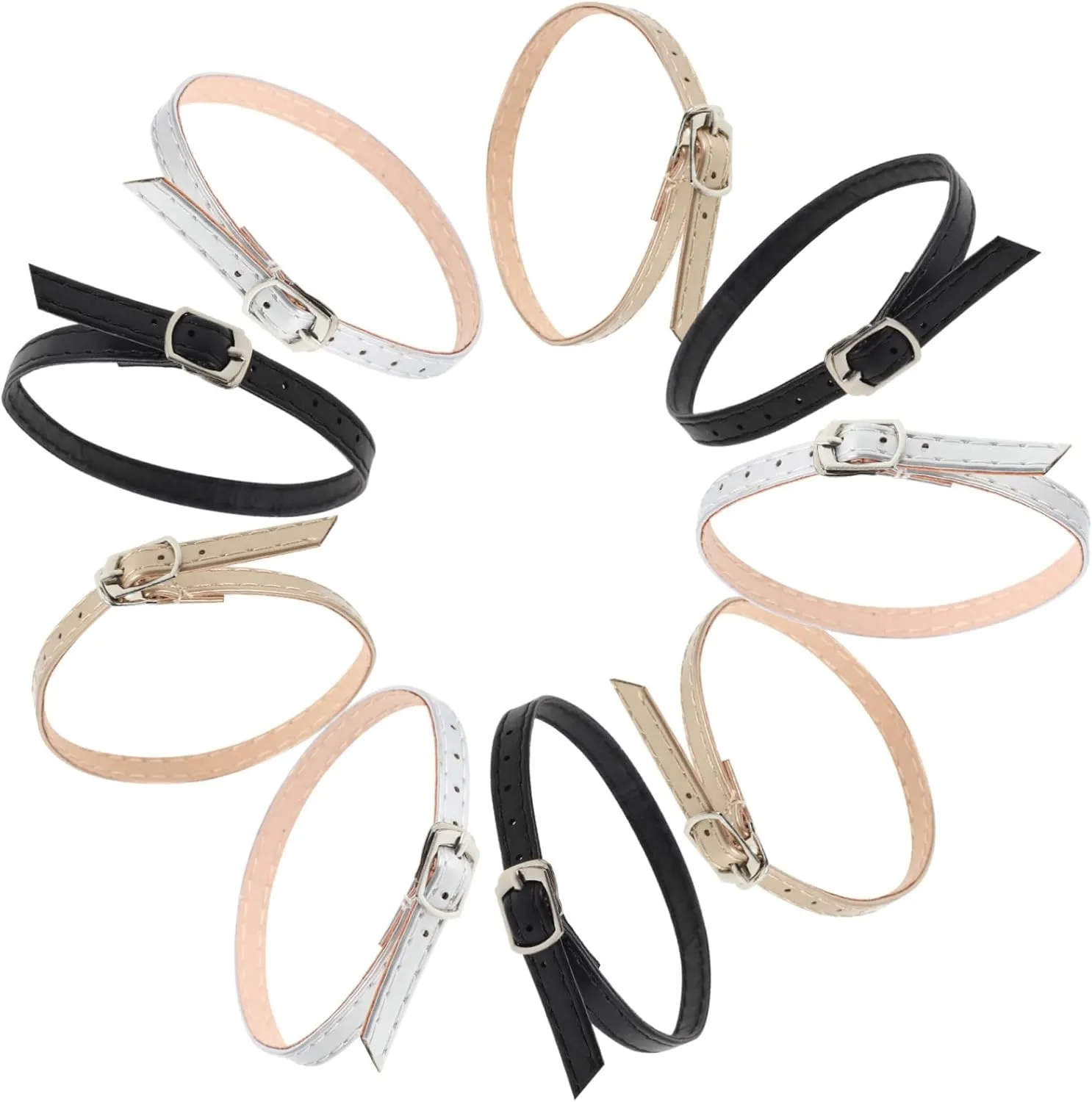 3pairs Adjustable Leather Shoe Strap Extenders for Women Non-Slip Ankle Straps Detachable Accessories for High Heels Dress Shoes Sandals Versatile Stylish Design
