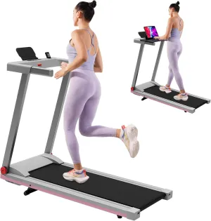 4-in-1 Treadmills for Home with Incline and Handles, Folding Treadmill Running Machine for Small Spaces 300 LB 3.0 HP 7.5 MPH Foldable Treadmill with Smart APP