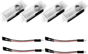 4 Pcs Car Welcome Lights, LED Door Projector Lights, Car Door Light Replacements, Puddle Lights for 1/2/3/4/5/6/7 Replaceable with X1/X2/X3/X4/X5/X6/X7/M/Z/GT