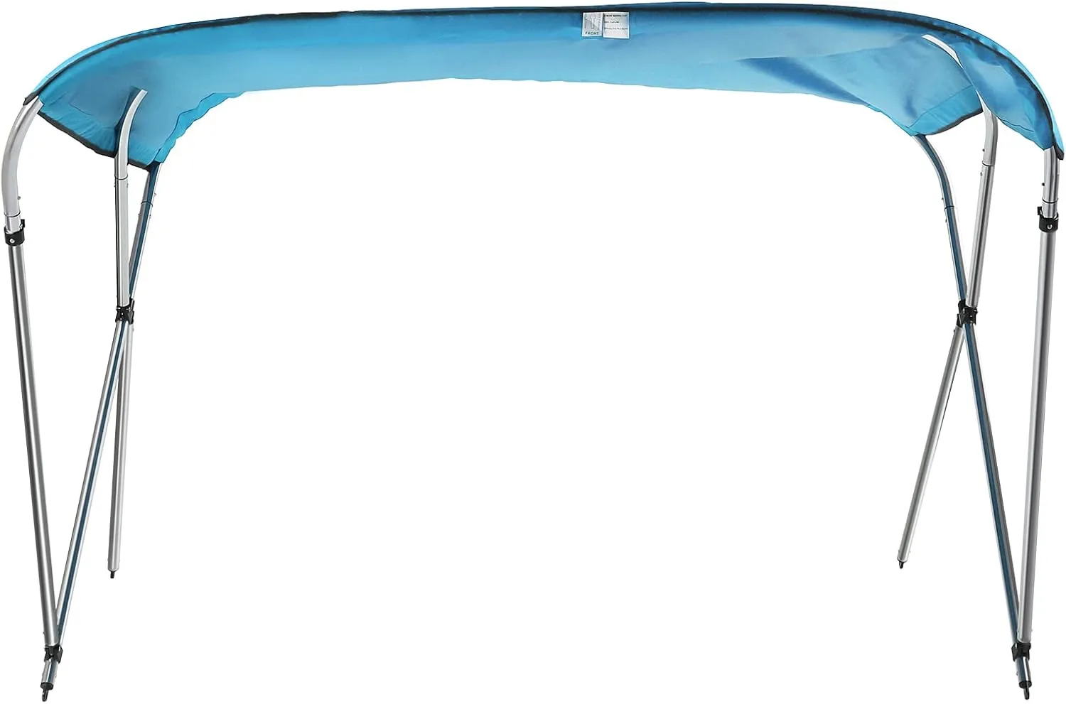 46 "High Boat Canopy Heavy-Duty Bimini Tops Cover for Boats Waterproof Sun Shade Boat Cover with Aluminum Alloy Frame and Adjustable Windproof Straps (Blue, 67"-72" W)