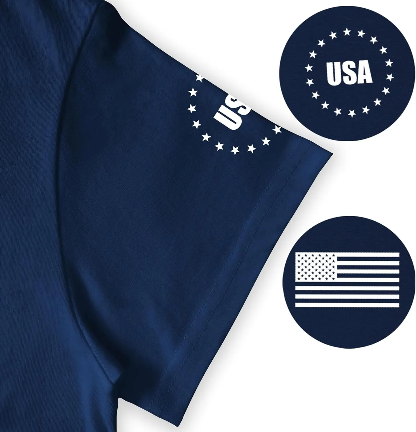 4th of July Shirts Men:USA American Flag Patriotic Independence Day Higher Quality Short Sleeve T-Shirt