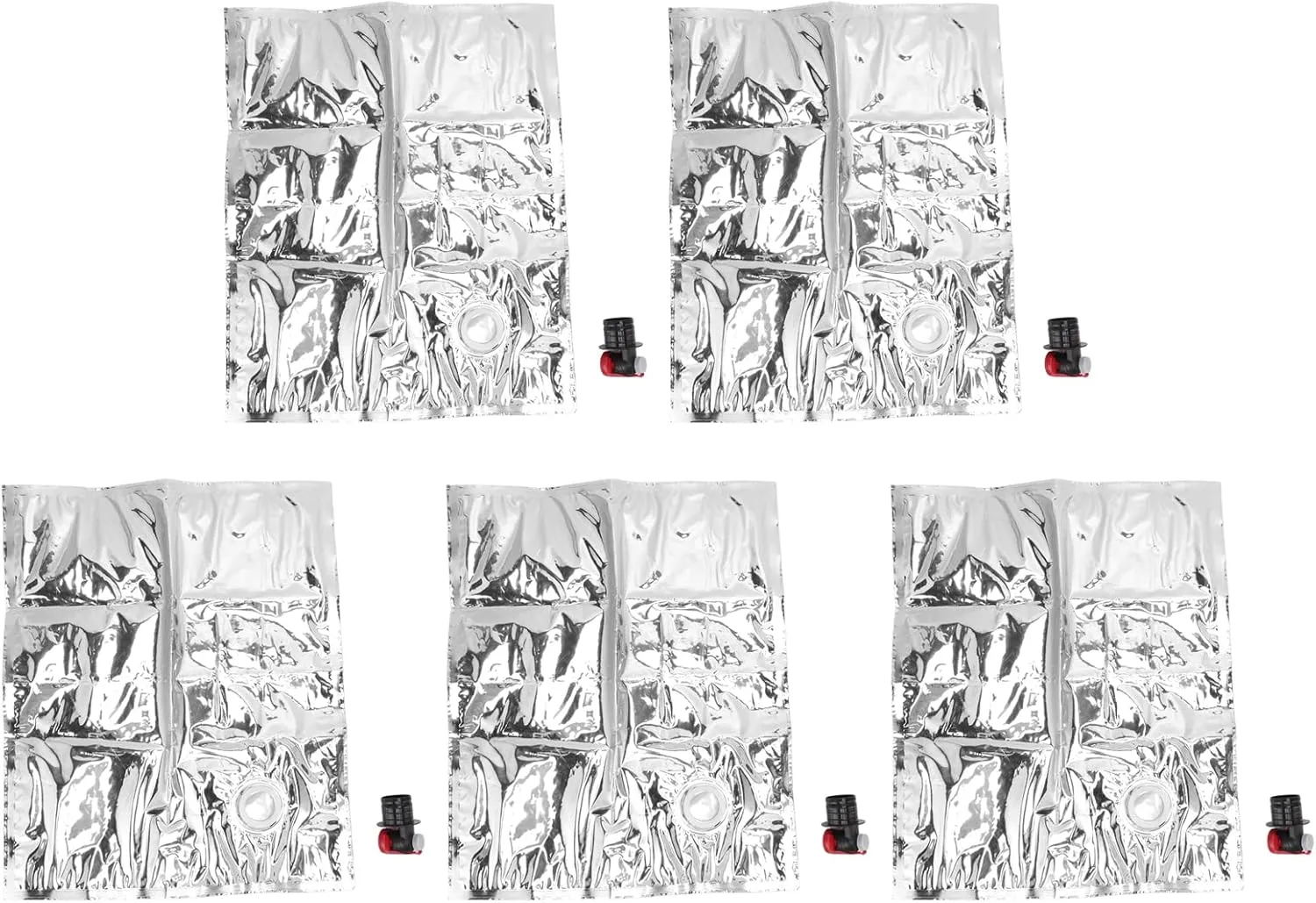 5 Pcs Camping Water Containers,Emergency Water Jugs Bags Collapsibles Portable Emergency Water Bags for Outdoor Hiking Camping Fishing nsulation Drinking Water Storage Bag(15L)