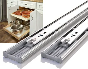 6 Pairs Soft Close Drawer Slides, Full Extension 3-Section Metal Ball Bearing 110 LB Capacity Side Mount Slow Close Cabinet Drawer Hardware Slide 16,18,20,22 inch