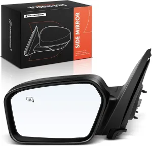 A-Premium Driver Side Power Door Mirror - Compatible with Ford Fusion & Mercury Milan, 2006-2010 - Heated, Non-Folding, Black Outside Rear View Mirror w/Puddle Light - Replace# 6E5Z17683B