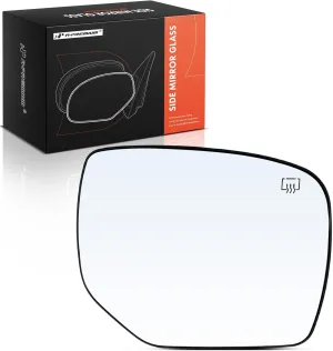 A-Premium Left Driver Side Heated Mirror Glass with Backing Plate - Compatible with Subaru Forester 2014 2015 2016 2017 2018 - Exterior Side View Flat Mirror