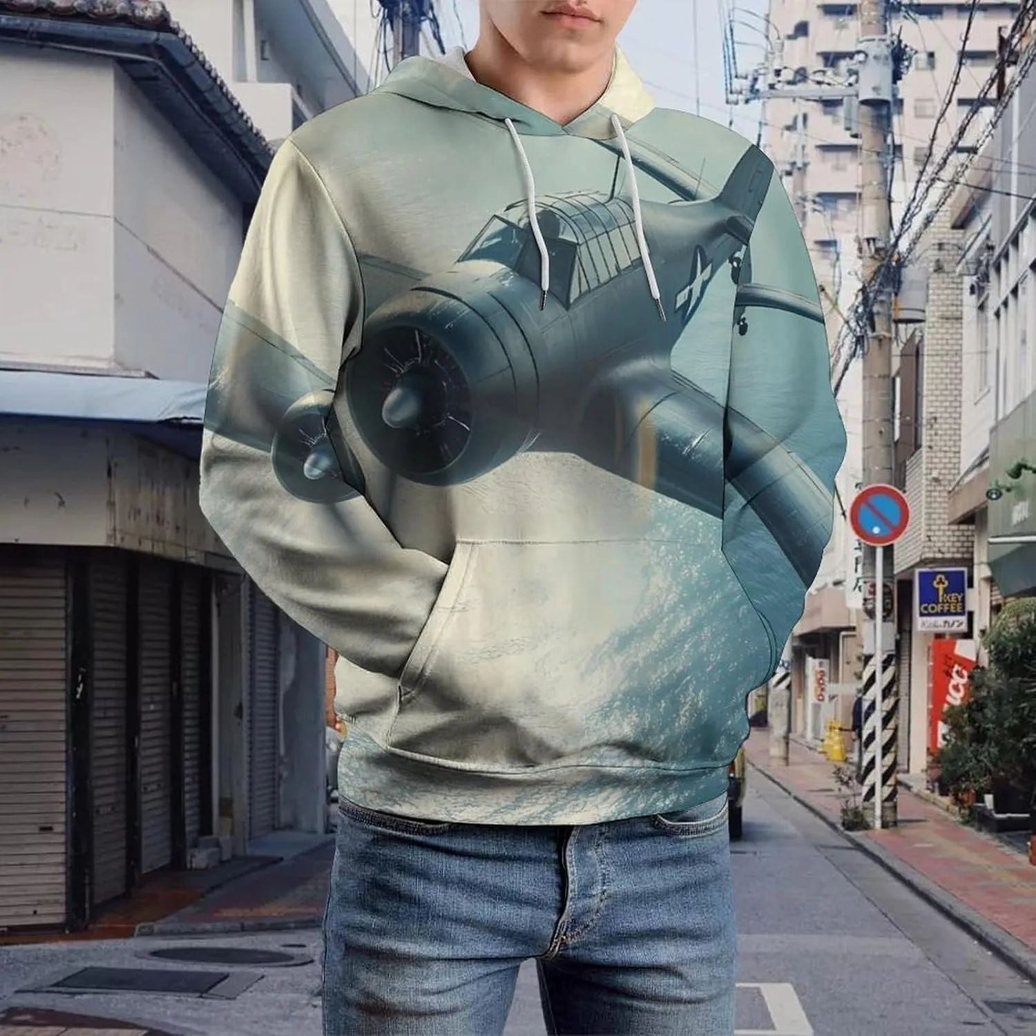 Airplane Aviation Unisex Hoodies 3D Printed Pullover Sweatshirt Casual Hooded Sweater Tops