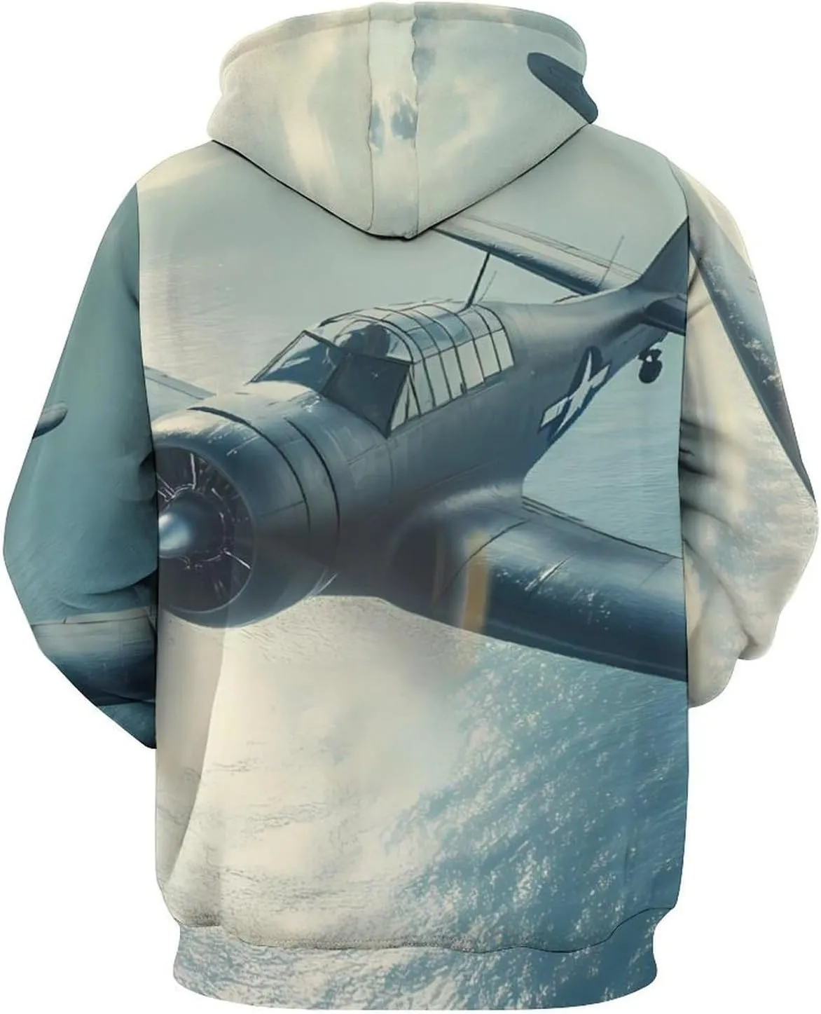Airplane Aviation Unisex Hoodies 3D Printed Pullover Sweatshirt Casual Hooded Sweater Tops
