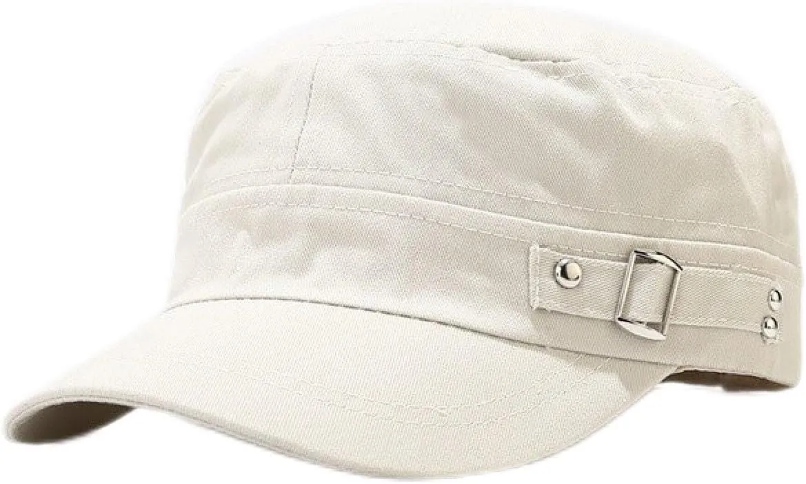 Baseball Cap Men Washed Cotton Flat Top Hat Casual Adjustable Army Cap Cadet Hats Spring Four Seasons Sun Caps Suns