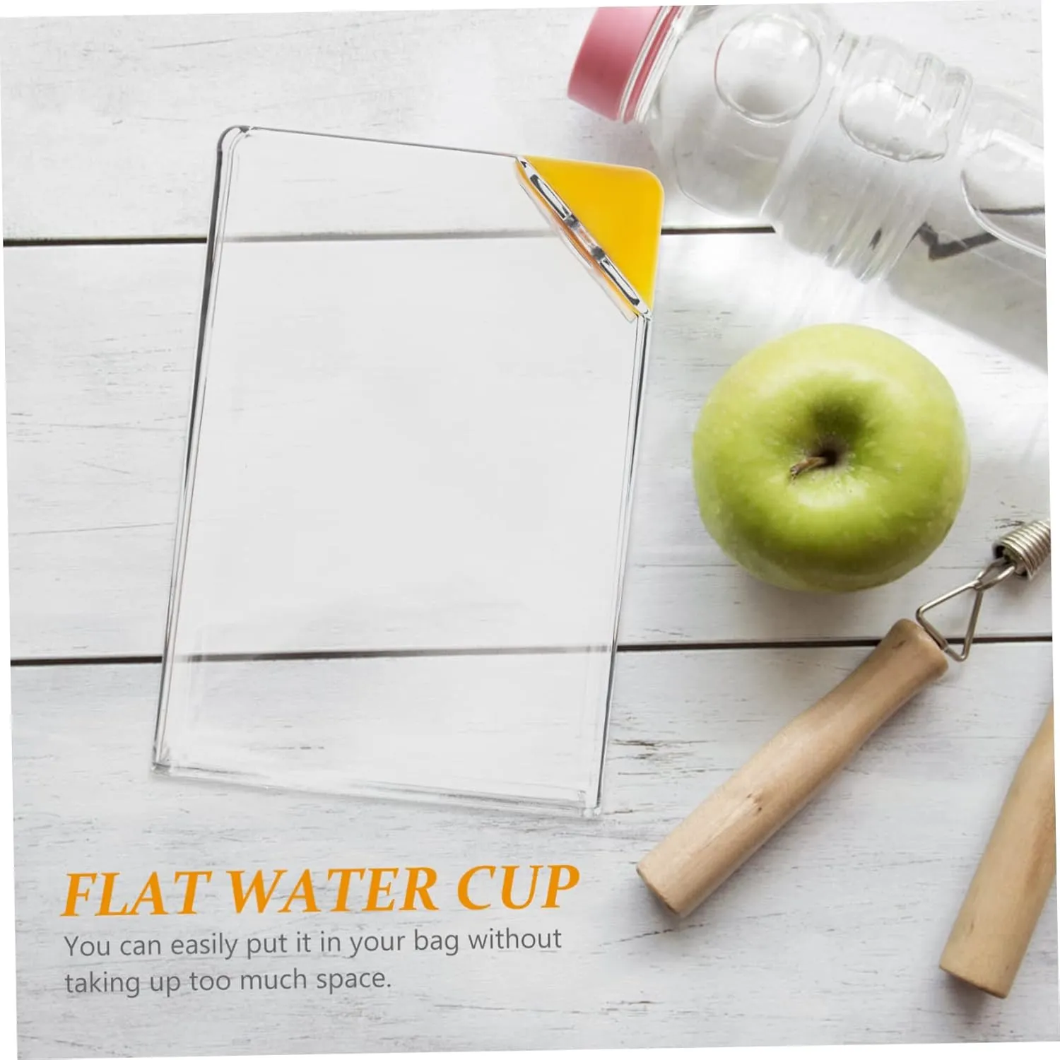 BESPORTBLE 2pcs Travel Kettle in Flat Design Plastic Flat Water Bottle Leakproof and Odorless for School Work and