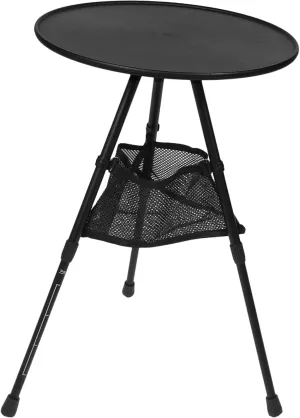 BESPORTBLE Backpacking Table Aluminum Portable Folding Round Table 2-Gear Height Smooth Edges for Camping Tailgate Outdoor Events