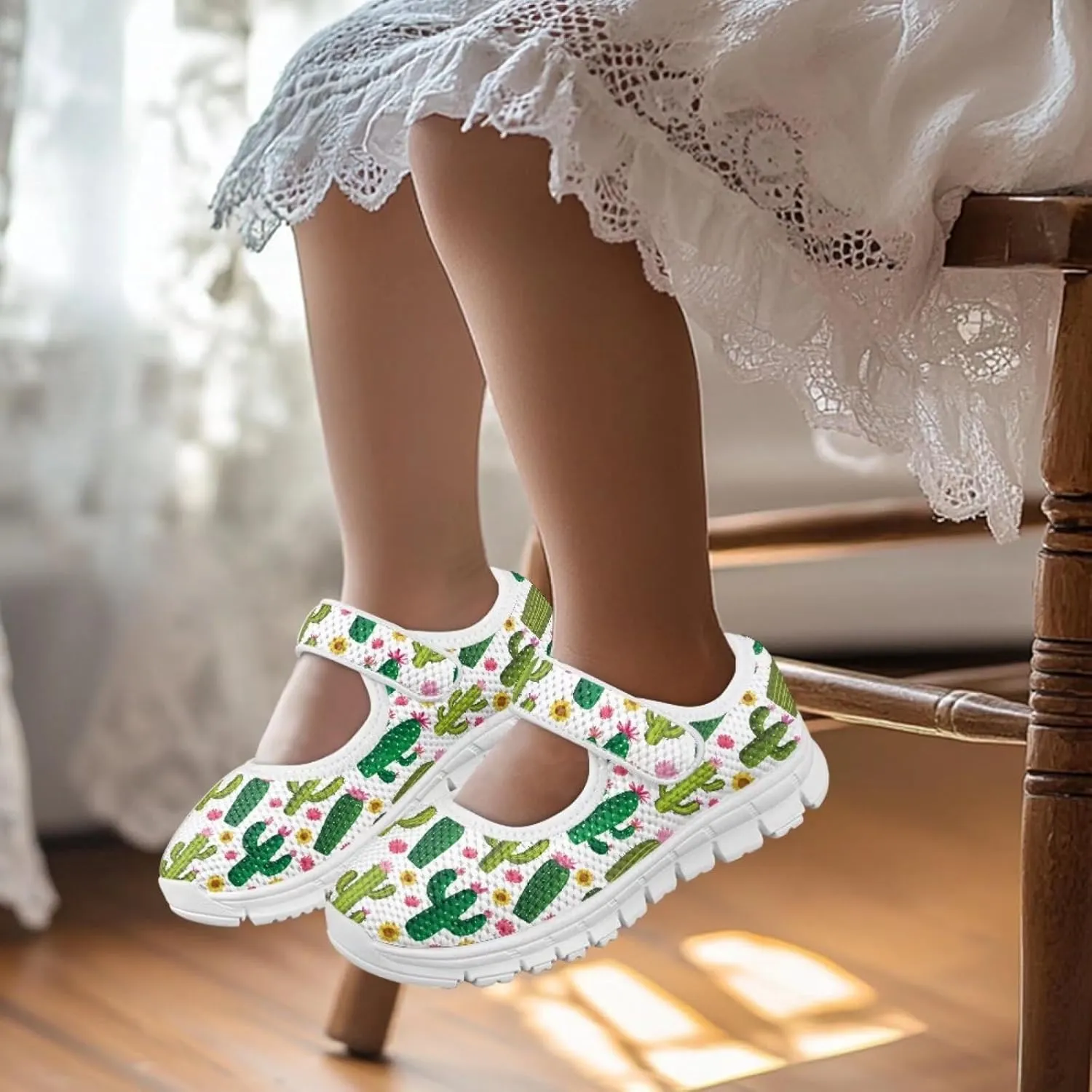 BIGCARJOB Girls Mary Janes Shoes for School Party Dance Sneakers Slip-on Mary Janes Shoes for Toddle Girls Cute Ballet Dress Shoes