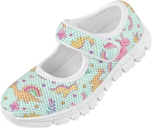 BIGCARJOB Girls Mary Janes Sneakers Little Girls Casual School Uniform Shoes Children Athletic Gym Shoes Mary Janes Shoe