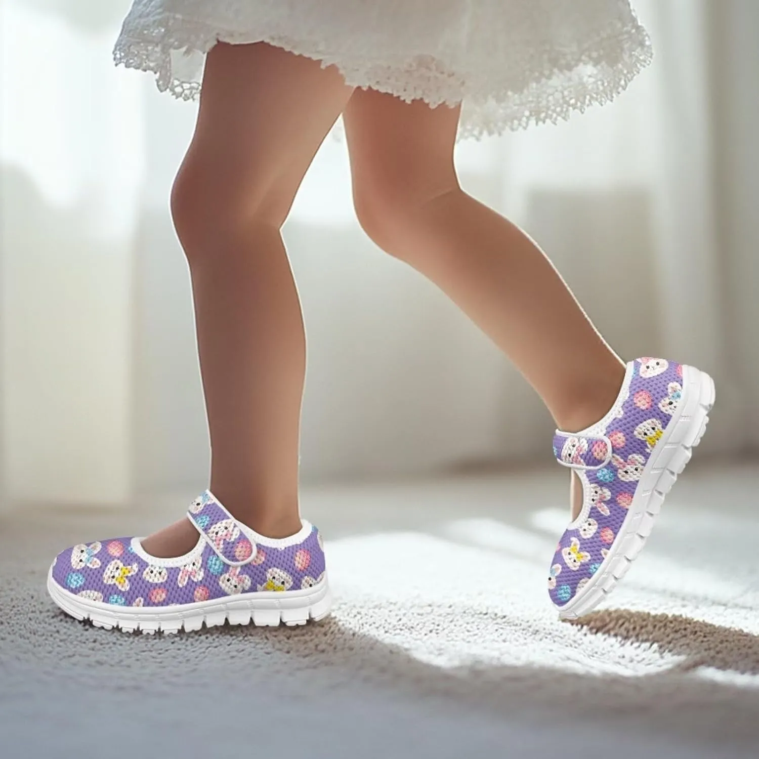 BIGCARJOB Girls Mary Janes Sneakers Little Girls Casual School Uniform Shoes Children Athletic Gym Shoes Mary Janes Shoe
