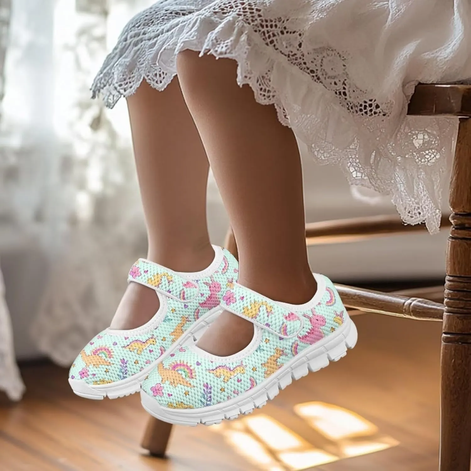 BIGCARJOB Girls Mary Janes Sneakers Little Girls Casual School Uniform Shoes Children Athletic Gym Shoes Mary Janes Shoe