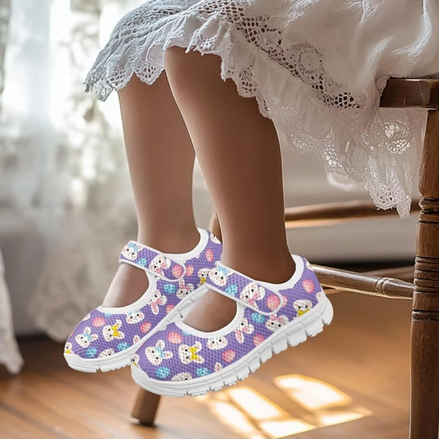 BIGCARJOB Girls Mary Janes Sneakers Little Girls Casual School Uniform Shoes Children Athletic Gym Shoes Mary Janes Shoe