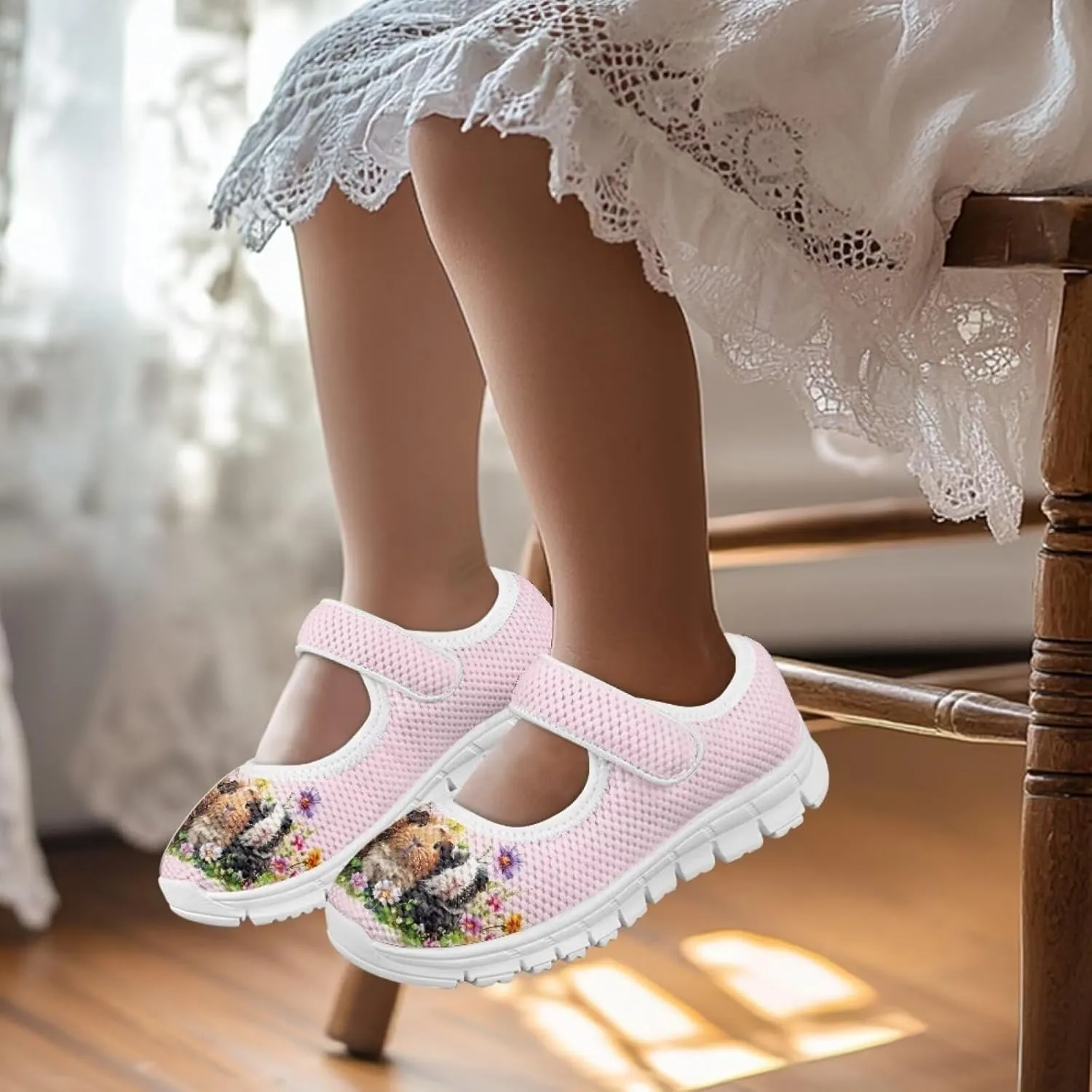 BIGCARJOB Kids Mary Janes Shoes for Toddle Girls Cute Flats Dress Shoes School Uniform Shoes for Little Girls 11-4