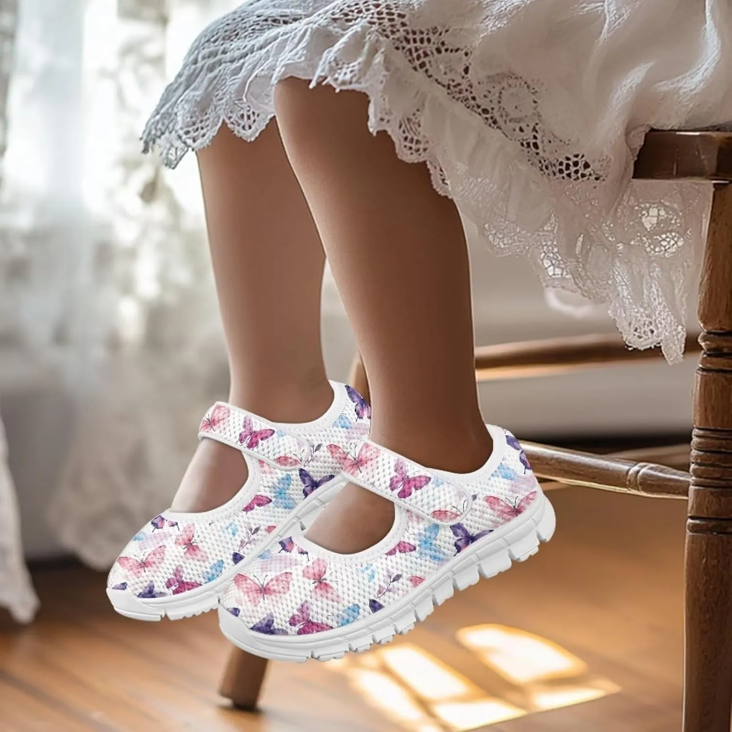 BIGCARJOB Kids Mary Janes Shoes for Toddle Girls Cute Flats Dress Shoes School Uniform Shoes for Little Girls 11-4