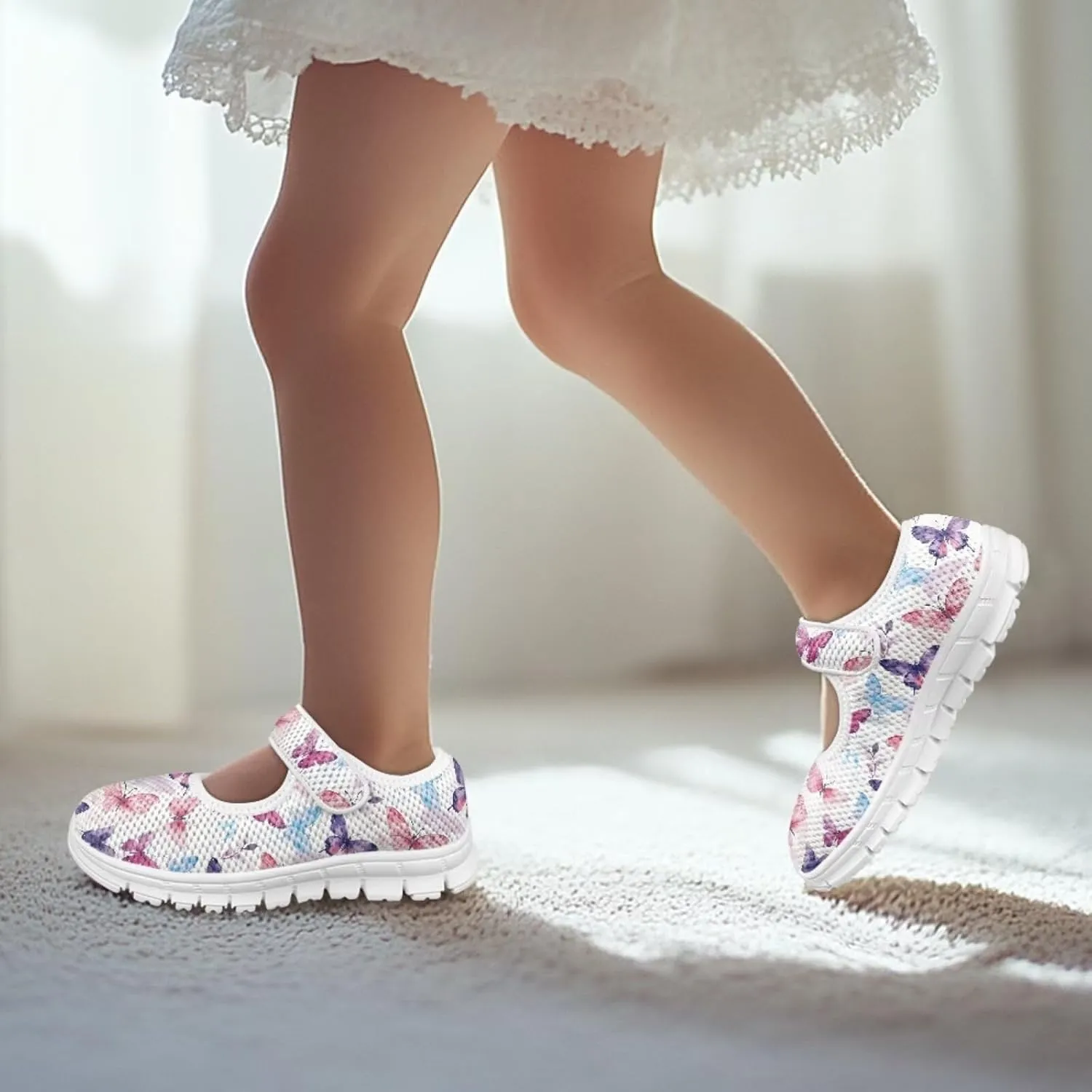 BIGCARJOB Kids Mary Janes Shoes for Toddle Girls Cute Flats Dress Shoes School Uniform Shoes for Little Girls 11-4