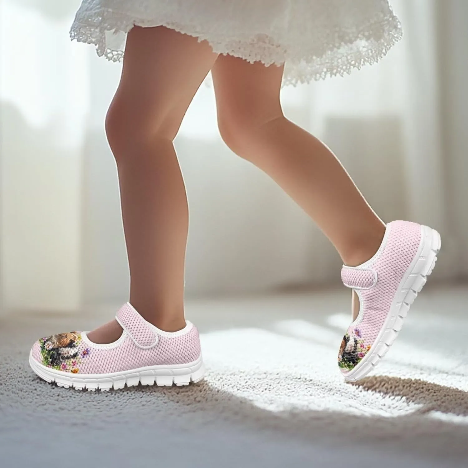 BIGCARJOB Kids Mary Janes Shoes for Toddle Girls Cute Flats Dress Shoes School Uniform Shoes for Little Girls 11-4