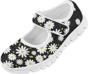 BIGCARJOB Mary Janes Shoes for Little Kids Tennis Shoes Flats Cute Ballet Dress Shoes School Uniform Shoes Athletic Gym Shoes
