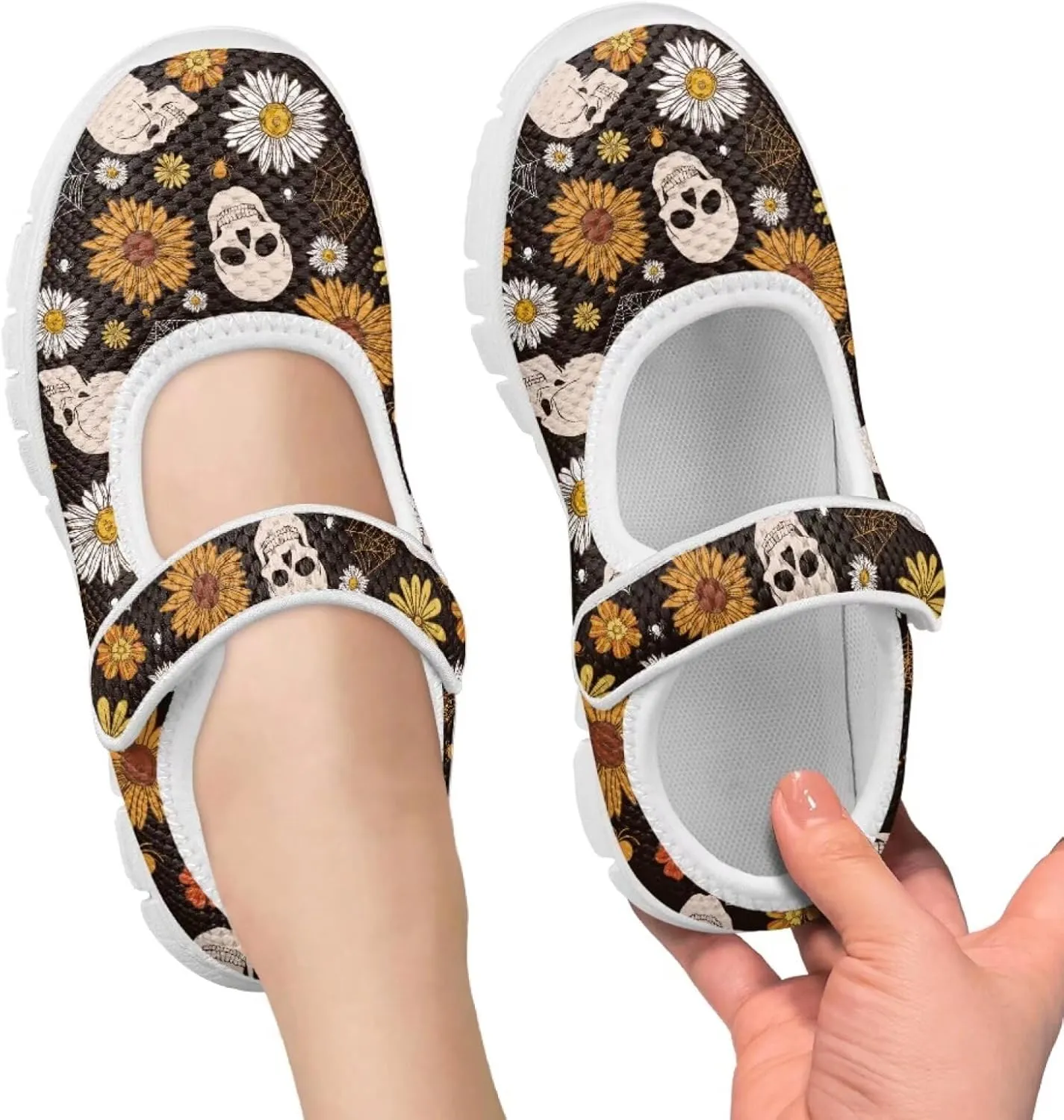 BIGCARJOB Mary Janes Shoes for Little Kids Tennis Shoes Flats Cute Ballet Dress Shoes School Uniform Shoes Athletic Gym Shoes
