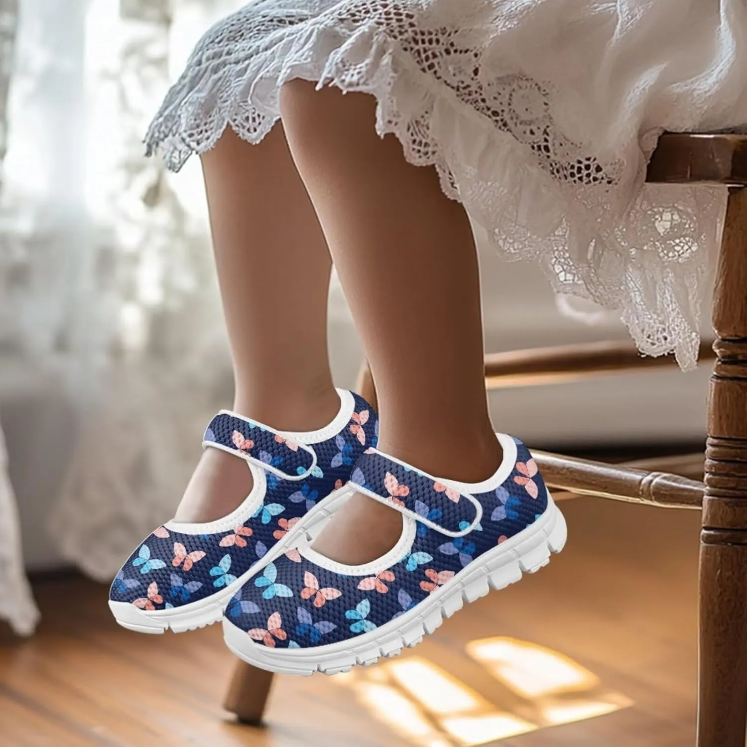 BIGCARJOB Mary Janes Shoes for Toddle Girls Cute Dress Shoes Athletic Gym Shoes Kids School Uniform Shoes