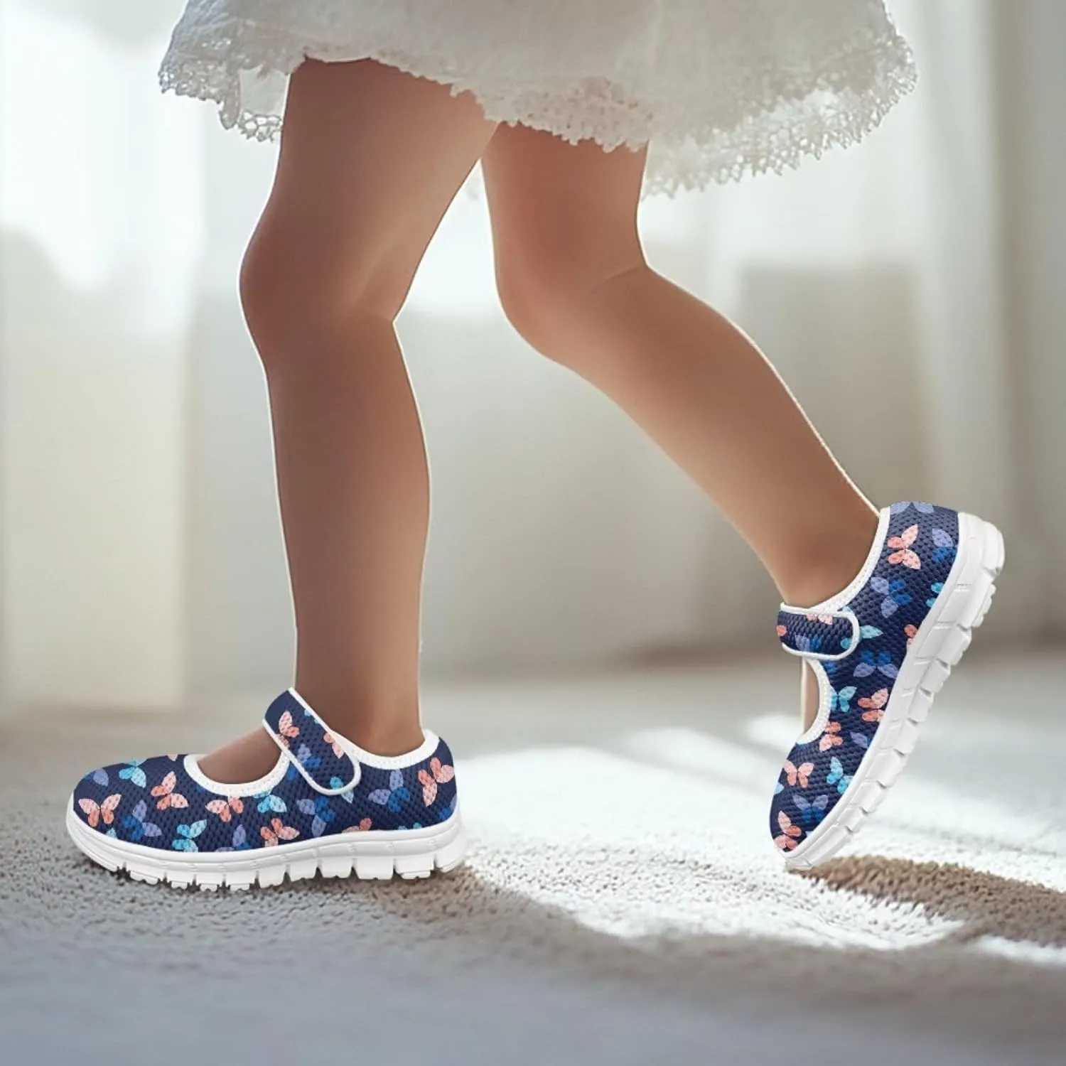 BIGCARJOB Mary Janes Shoes for Toddle Girls Cute Dress Shoes Athletic Gym Shoes Kids School Uniform Shoes