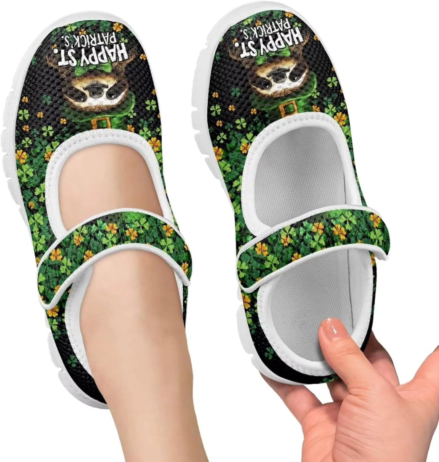 BIGCARJOB Mary Janes Sneakers for Girls Tennis Shoes School Uniform Shoes Kids Flats Walking Shoes
