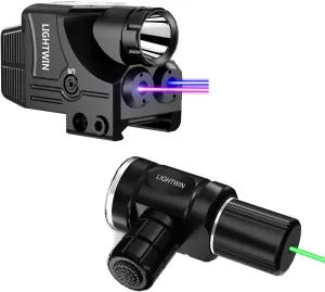 Blue Purple Laser Beams with 600 Lumens Flashlight for Pistols   Green Bore Sight, Laser Bore Sight Kit with Magnetic Connection, Bore Sighter for Multiple Caliber