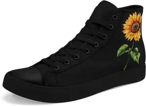 Boho High Top Canvas Shoes for Women Men Lightweight Comfortable Artistic Yoga Style Gift Lace-Up Casual Wear Sneakers