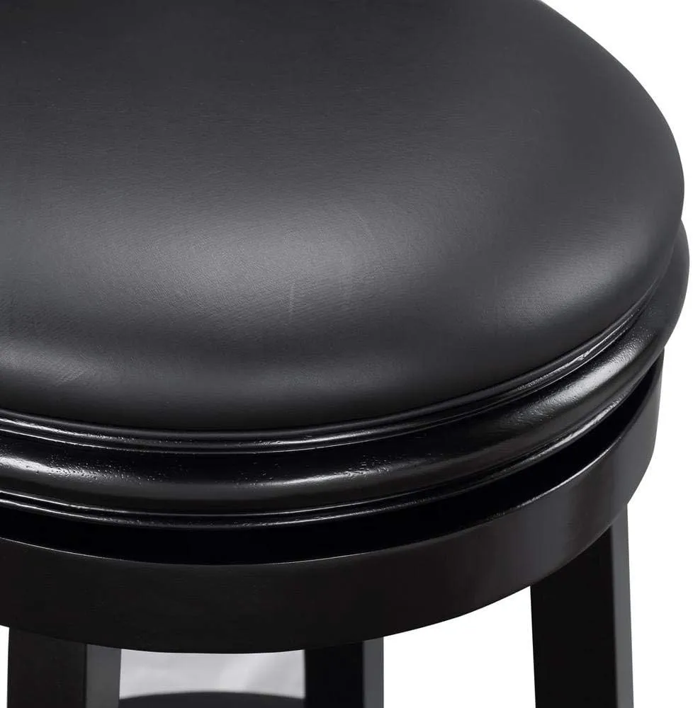 Boraam Augusta Bar Height Swivel Stool, 29-Inch, Black
