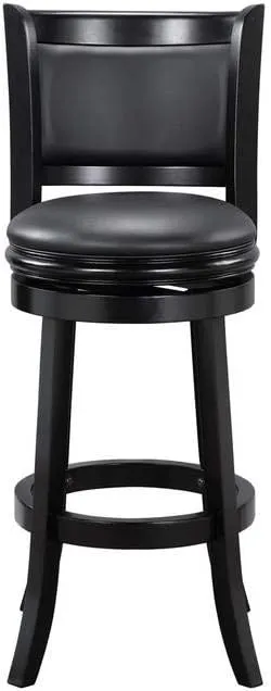 Boraam Augusta Bar Height Swivel Stool, 29-Inch, Black