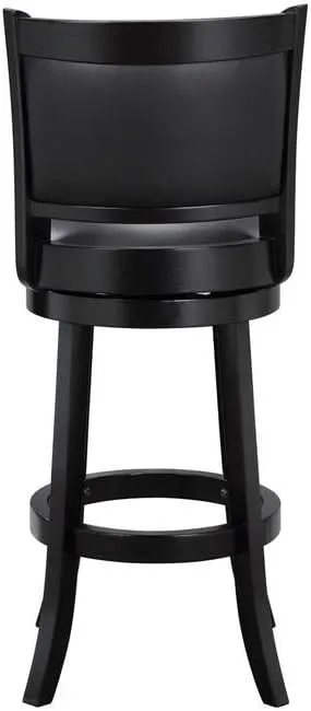 Boraam Augusta Bar Height Swivel Stool, 29-Inch, Black
