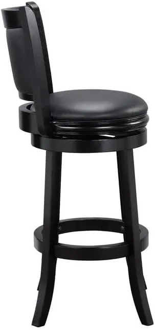 Boraam Augusta Bar Height Swivel Stool, 29-Inch, Black