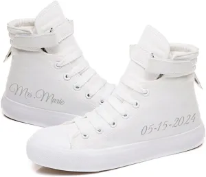 Bride Shoes Wedding Sneakers for Bride Custom Bridal Shower Gifts Wedding Shoes