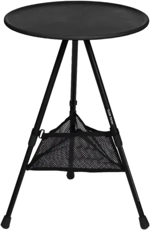Camp Table Folding Min Round Table Outdoor Aluminum Alloy Table Portable Dining Picnic Table Camping Ultra-Light Coffee Table (Color : Brown) (Black