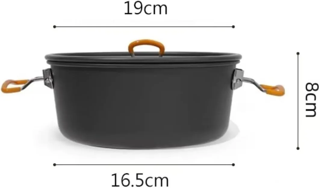 Camping Cookware, Outdoor Camping Portable Camping Cooker Tableware Picnic Pot Picnic Cooking Pot Portable Stove