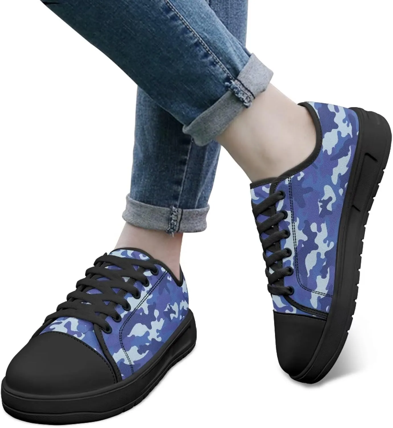 Canvar Shoes for Women Men Lace up Low Top Platform Sneakers for Walking Hiking Running