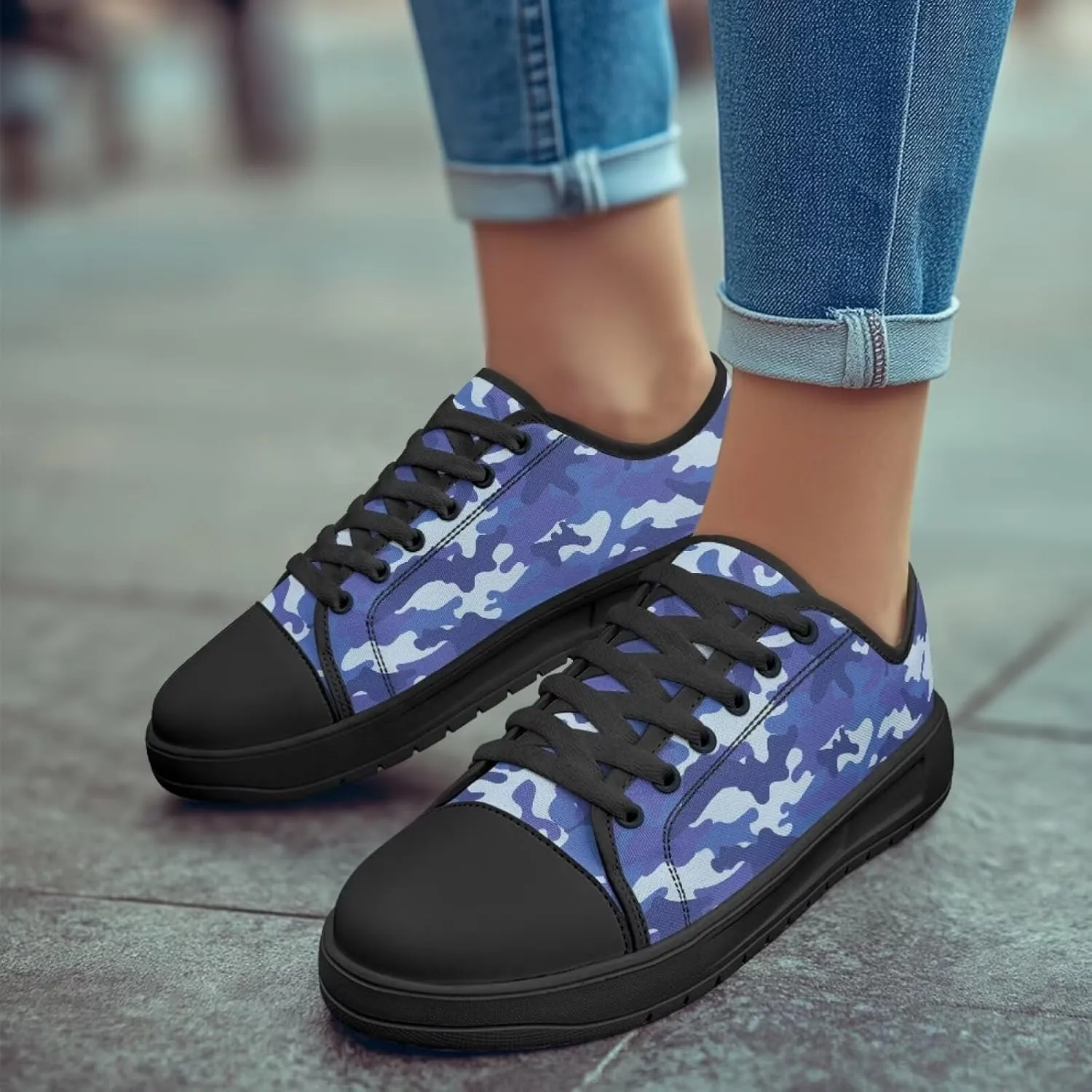 Canvar Shoes for Women Men Lace up Low Top Platform Sneakers for Walking Hiking Running