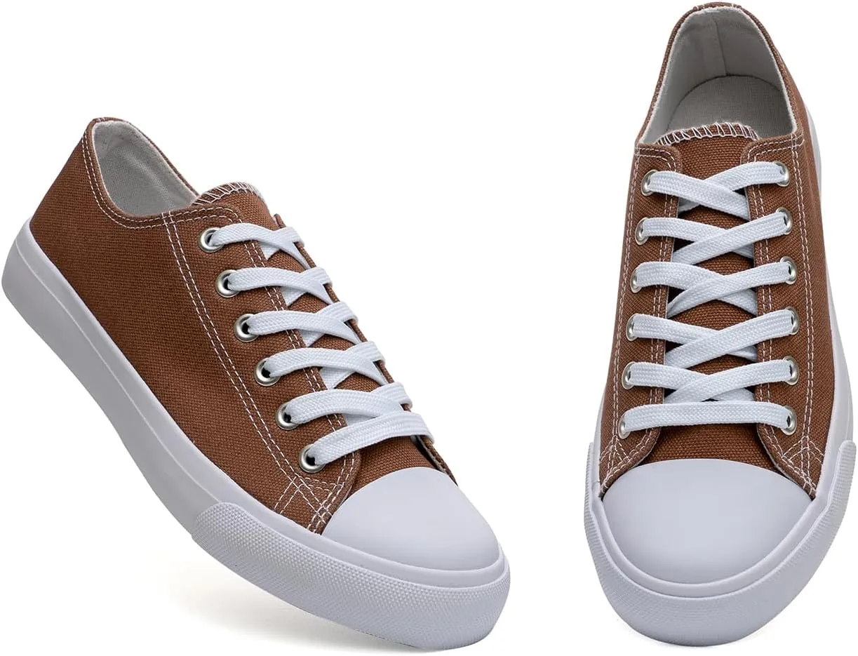 Canvas Shoes for Women Casual Low Top Sneakers Fashion Womens Tennis Shoes for Everyday Wear