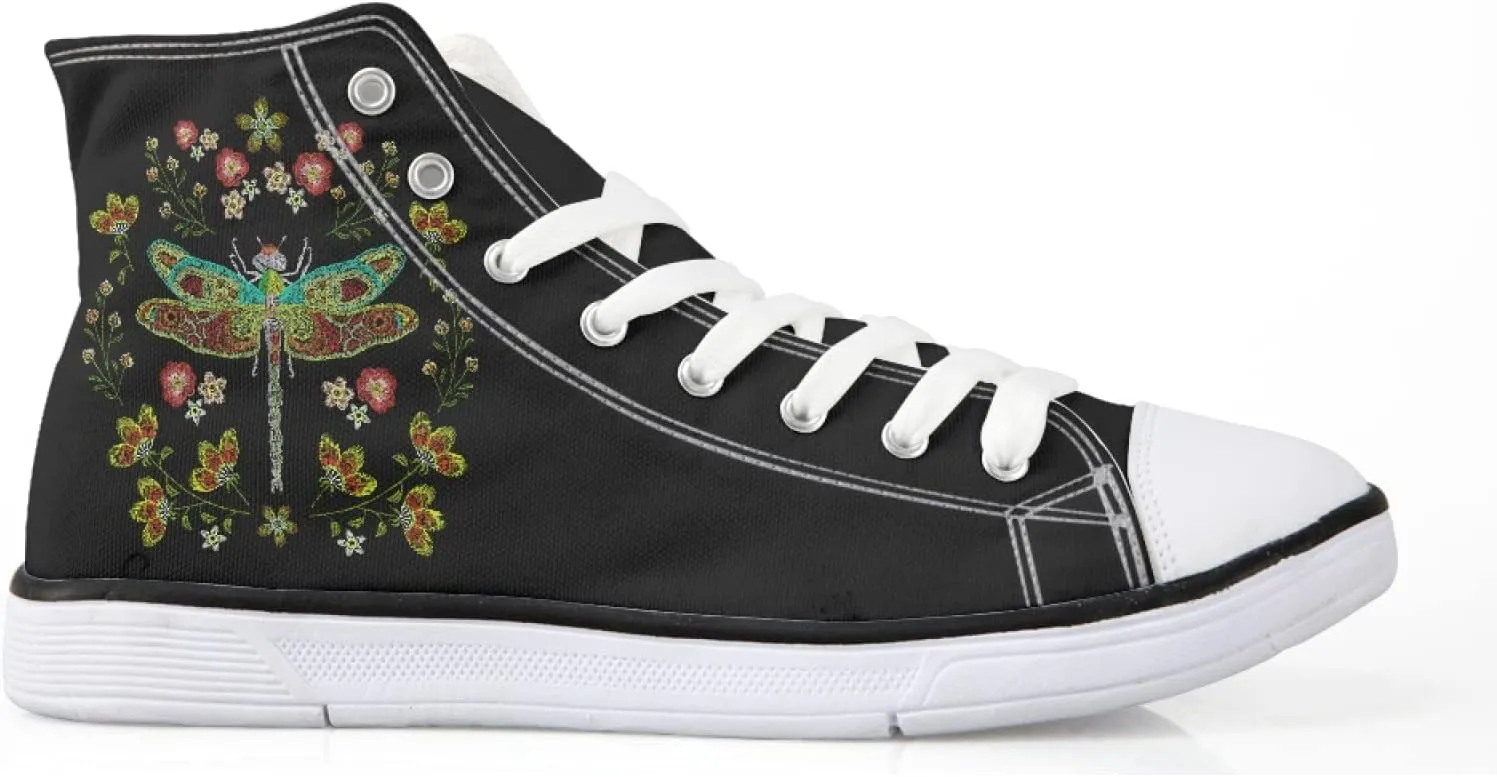 Canvas Shoes for Women High Top Canvas Sneakers Teens Girls Novelty Animal Print Sports Shoes Lightweight Lace ups Casual Walking Shoes